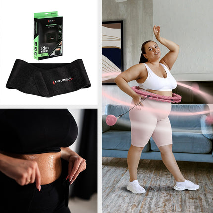 Zátěžová hula hoop obruč s oporou pasu, velikost plus