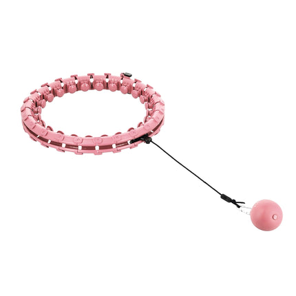Zátěžová hula hoop obruč pro fitness, růžová
