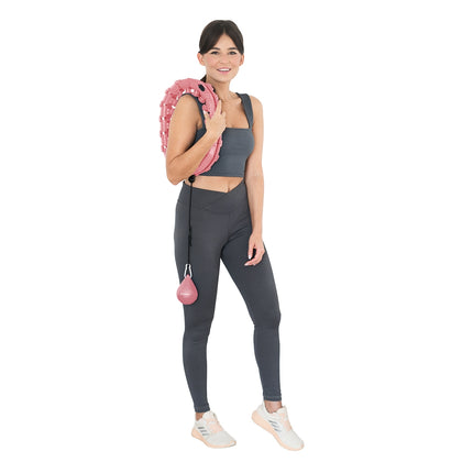Zátěžová hula hoop obruč pro fitness, růžová