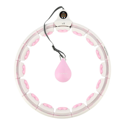 Zátěžová hula hoop obruč s počítadlem, růžová