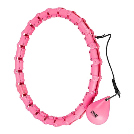Zátěžová hula hoop obruč s oporou pasu, růžová