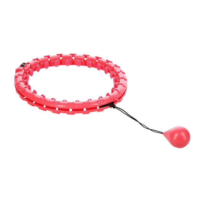 Zátěžová hula hoop obruč pro fitness, červená