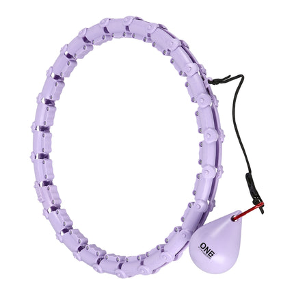 Zátěžová hula hoop obruč s oporou pasu, fialová