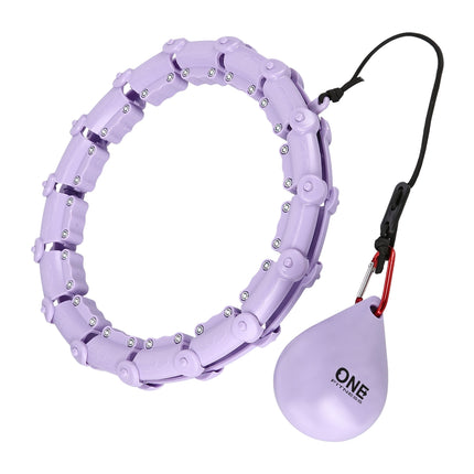 Zátěžová hula hoop obruč s oporou pasu, fialová