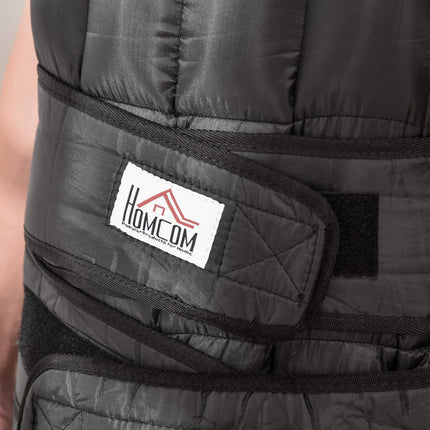 Nastavitelná zátěžová vesta 30 kg pro silový trénink, černá