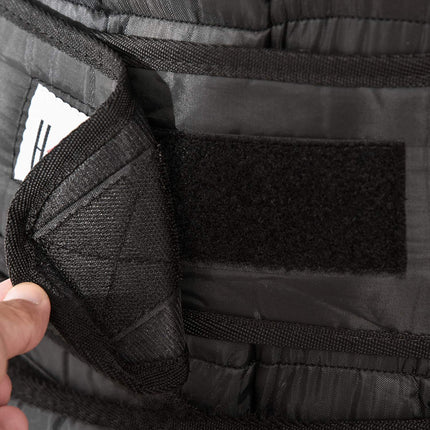Nastavitelná zátěžová vesta 30 kg pro silový trénink, černá