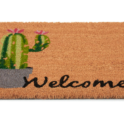 Kokosová rohožka Welcome s kaktusem