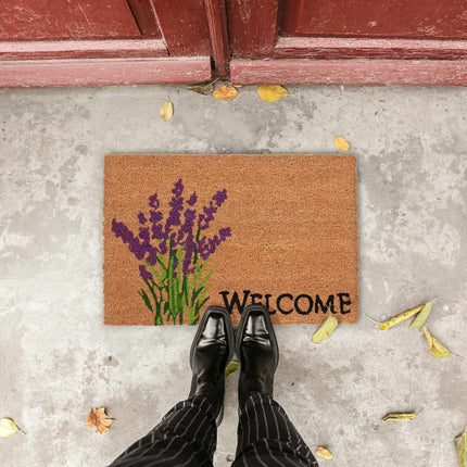 Kokosová rohožka Welcome s levandulí