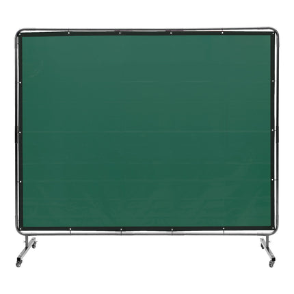 Welding Screen With Frame, 6x8 Ft, Locking Wheels