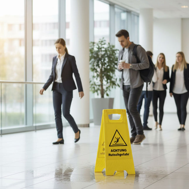 Wet Floor Warning Sign, 2-Pack, Folding Design