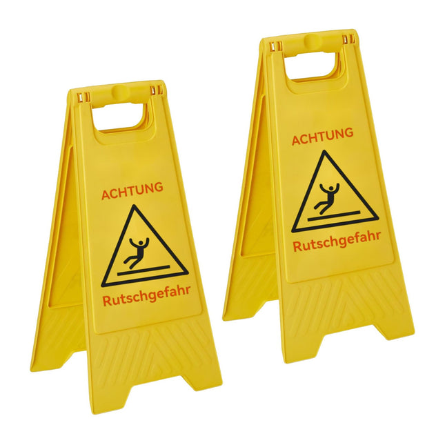 Wet Floor Warning Signs, Set of 2, Folding Design