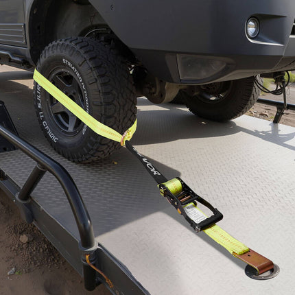 Wheel Chock Tie-Down Kit, 2 x 120 in, Flat Hooks