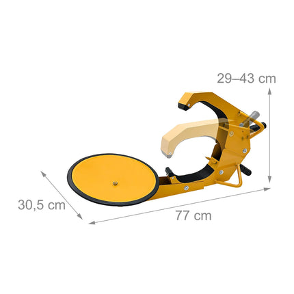 Parkovací botička proti krádeži, ocel, 15", žlutá