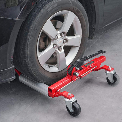 Wheel Dolly 1500 lb, Ratchet Lift, 360-Degree Casters