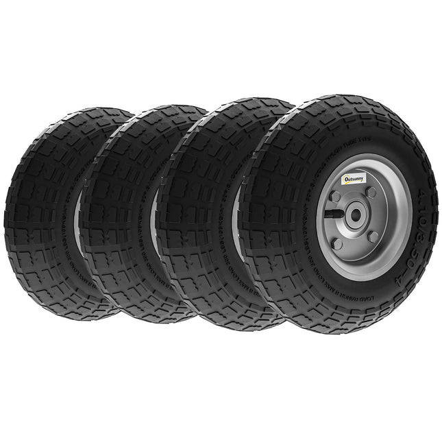 Kolo ke kolečku, sada 4 ks, plná pryž, 80kg, Ø255mm