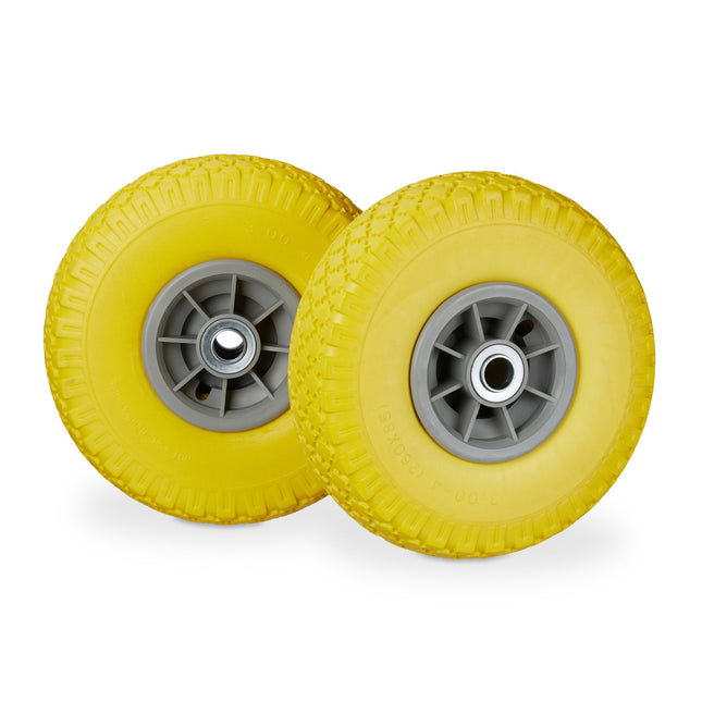 Schubkarrenräder PU-Gummi, 2 Stk.