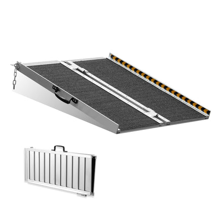 Wheelchair Ramp, 3 ft Folding Aluminum, 800 lb Non-Slip