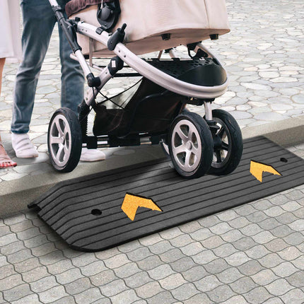 Wheelchair Rubber Threshold Ramp, 1 Inch Rise, Non-Slip