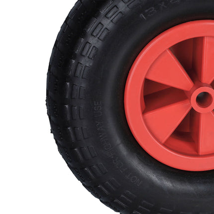 Wiel voor kruiwagen 4.00-6 in zwart/rood