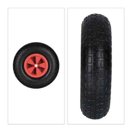 Wiel voor kruiwagen 4.00-6 in zwart/rood