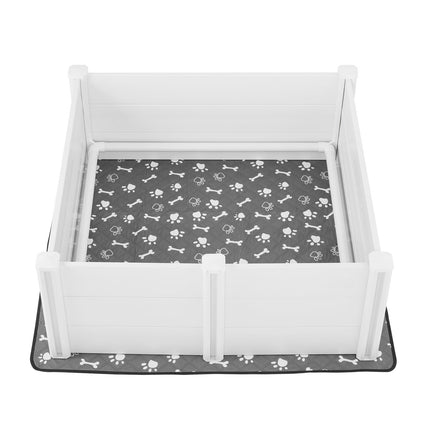 Whelping Box 48x48in PVC, Adjustable Door, Washable Pad