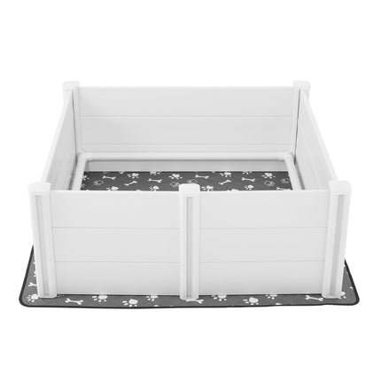 Whelping Box 48x48in PVC, Adjustable Door, Washable Pad