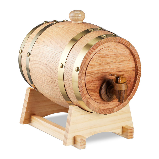 Soudek na whisky s kohoutkem, 1.25L dubové dřevo