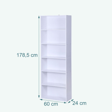 Knihovna s nastavitelnými policemi, 100 cm, bílá