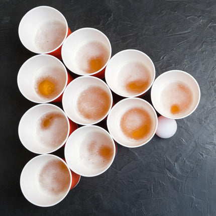 Míčky na beer pong sada 100 ks, bílé