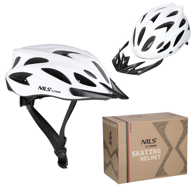 Cyklistická helma, velikost L (55-61cm), bílá