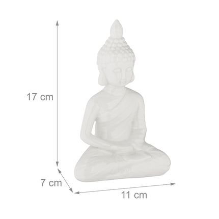 Soška Buddhy 17 cm, bílá