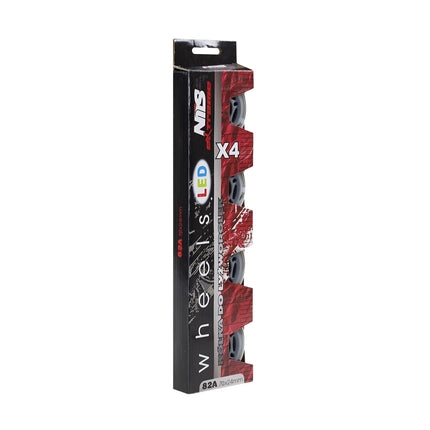 LED kolečka na inline brusle, 82A, 70mm (sada 4 ks), bílá