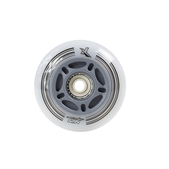 LED kolečka na inline brusle, 82A, 70mm (sada 4 ks), bílá