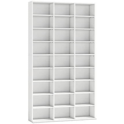 White Media Storage Shelf for 835 CDs or 500 DVDs