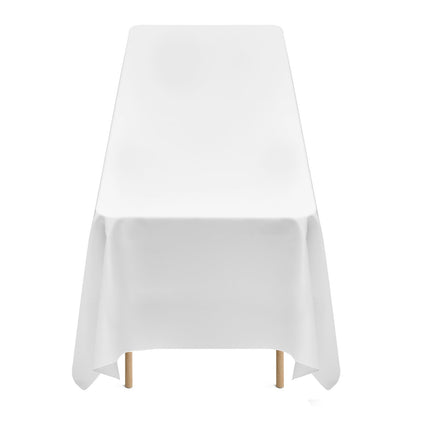 White Polyester Rectangle Tablecloths, 6 Pack 90x132
