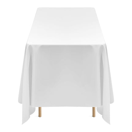 White Rectangle Tablecloths, 10-Pack, 70 x 120 in
