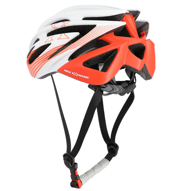 Cyklistická helma, velikost M (53-58 cm), bílo-červená