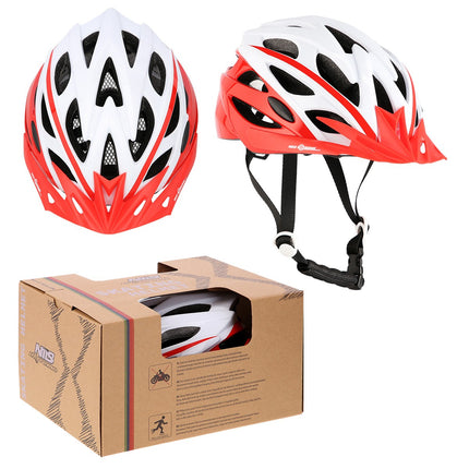 Helma, velikost L, 59-65cm, bílo-červená