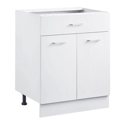 White Shaker Base Cabinet 24 In, Drawer, Soft-Close