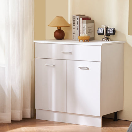 White Shaker Base Cabinet 31 Inch, Drawer, Soft-Close