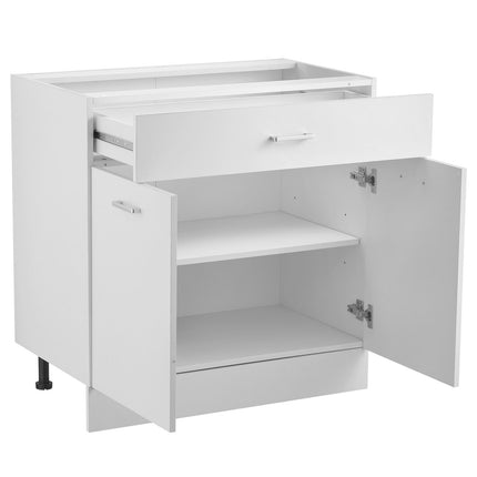 White Shaker Base Cabinet 31 Inch, Drawer, Soft-Close