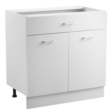 White Shaker Base Cabinet 31 Inch, Drawer, Soft-Close
