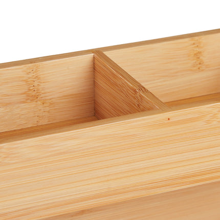 Organizér na čajové sáčky, bambusový box s 9 přihrádkami, bílý