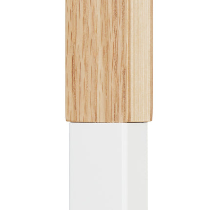 White Wood and Metal Valet Suit Stand