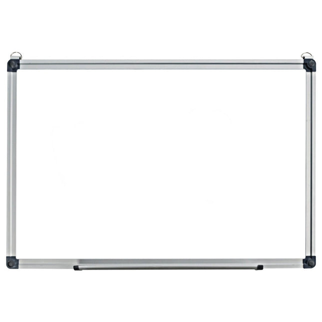 Bílá magnetická tabule popisovací nástěnná poznámková s hliníkovým rámem 90 x 60 cm