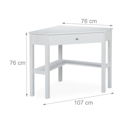 White corner desk
