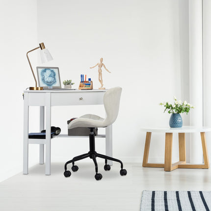White corner desk