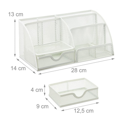 Stolní úložný box, bílý
