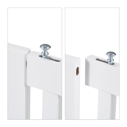 Bezpečnostní zábrana s dvířky 70 cm, bílá