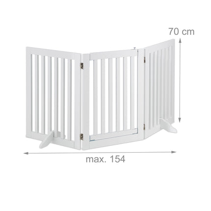 Bezpečnostní zábrana s dvířky 70 cm, bílá